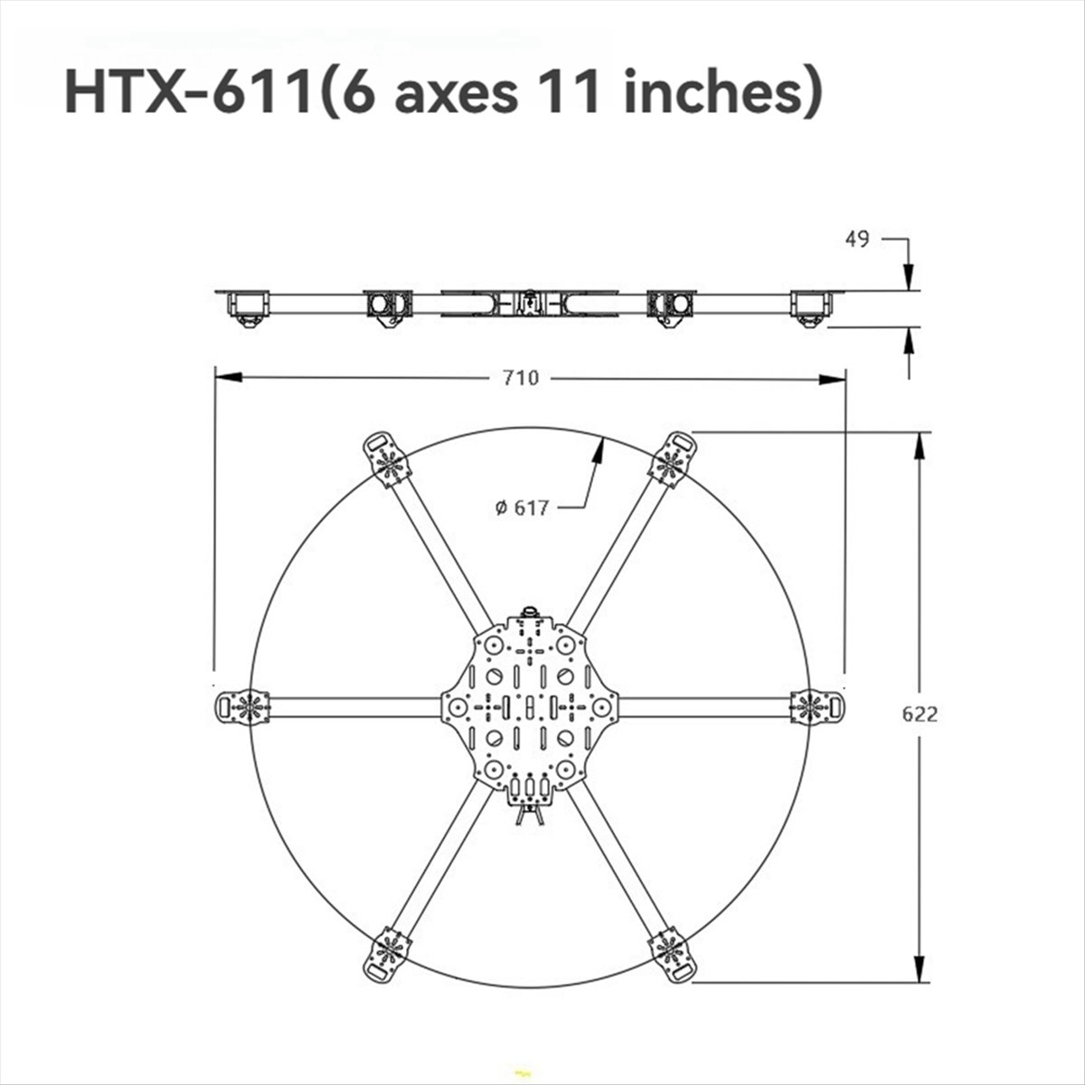 ▶✔▃AC246-Hexacopter Frame Kit  - Drone Kit Hexacopter recension och pris